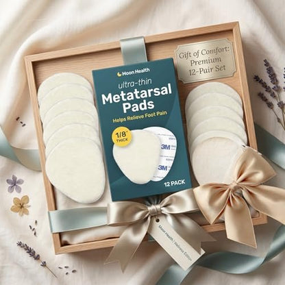 Ultra-Dünne Mittelfußpolster für Damen und Herren – Ballenpolster, 12er-Pack (6 Paare), 1/8 Zoll dick