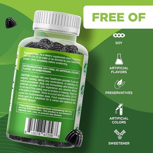 Vitamatic Moringa Gummis – Zuckerfreies botanisches Extrakt – Grünes Superfood – Vegan, Pektin-basiert, Non-GMO – 60 Stück