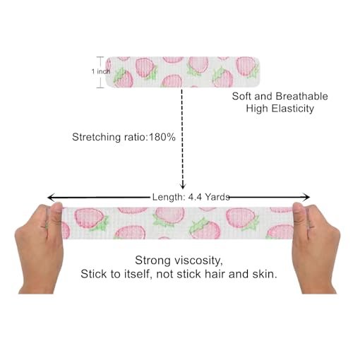 6 Rollen Selbstklebender Verband, Tattoo-Grip-Band, elastischer Klebeverband für Sport, Finger und Handgelenk