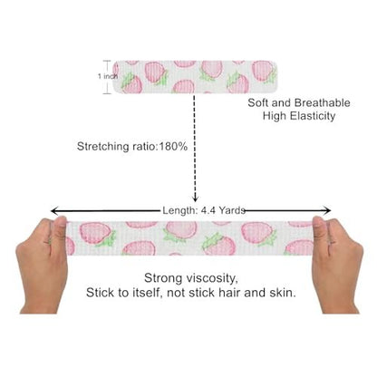 6 Rollen Selbstklebender Verband, Tattoo-Grip-Band, elastischer Klebeverband für Sport, Finger und Handgelenk