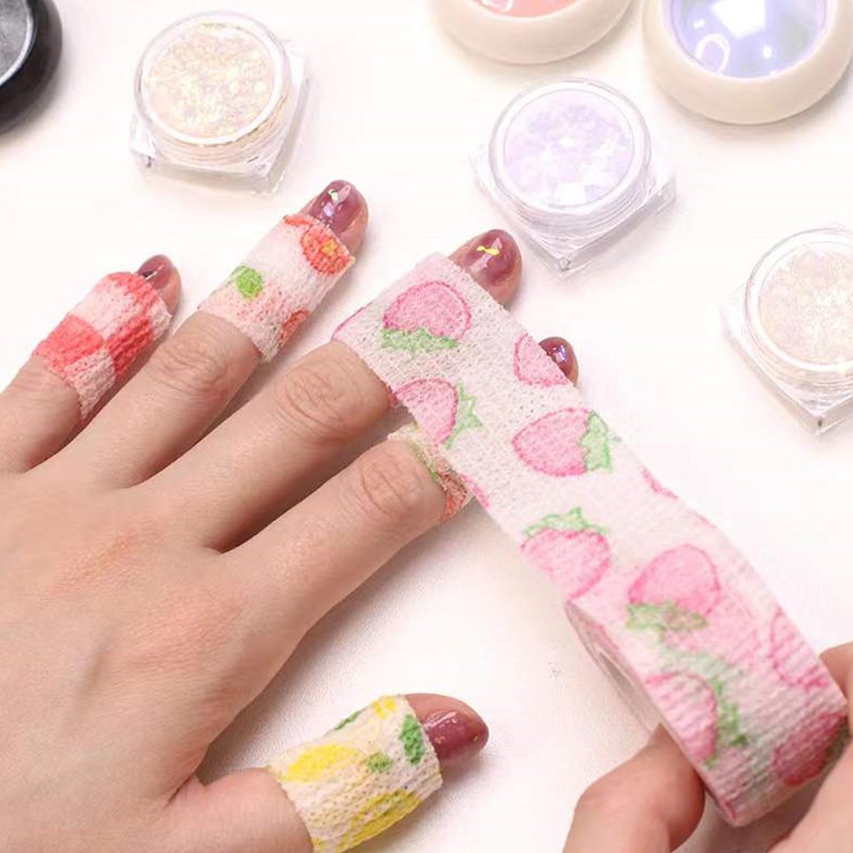 6 Rollen Selbstklebender Verband, Tattoo-Grip-Band, elastischer Klebeverband für Sport, Finger und Handgelenk