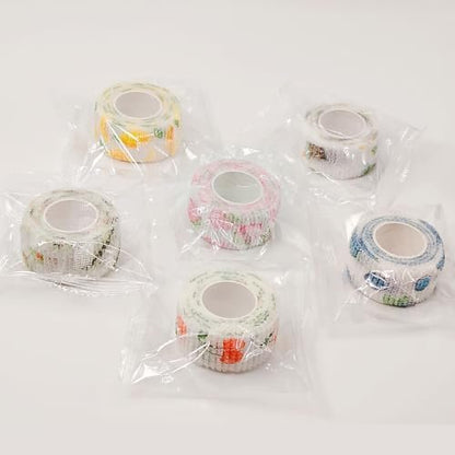 6 Rollen Selbstklebender Verband, Tattoo-Grip-Band, elastischer Klebeverband für Sport, Finger und Handgelenk