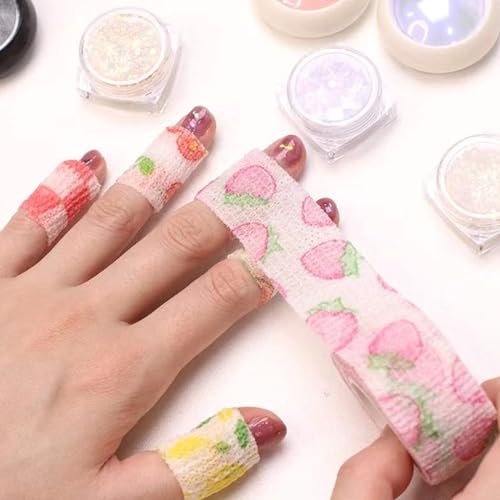 6 Rollen Selbstklebender Verband, Tattoo-Grip-Band, elastischer Klebeverband für Sport, Finger und Handgelenk