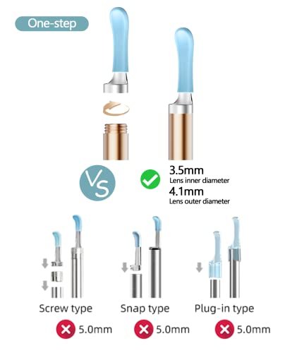 Bebird Ersatzaufsätze für R1 Ohrkamera, 8 Stück wasserdichte Silikon-Ohrlöffel für nasse/trockene Ohrenreinigung, Original BEBIRD Ohrreiniger-Aufsätze Set für W3/R3/T15/X3/X17 PRO/D3Pro/T5 (Spiralstruktur)
