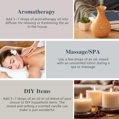 Aeshory Cologne Duftöl 100 ml – Aromatherapie Ätherisches Öl für Diffuser, Massage, Seifen- und Kerzenherstellung – 3,38 Fl Oz