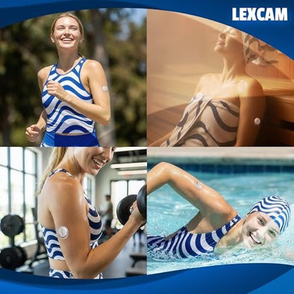 Lexcam Dexcom G7 Klebepflaster, 30er-Pack, wasserdichte CGM-Abdeckung, klar (Sensor nicht enthalten)