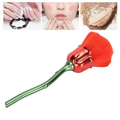 Rosenförmiger Nagelstaubpinsel – Elegante Nagelreinigung & Make-up Pinsel für Zuhause und Nagelstudio (Rot, 06)