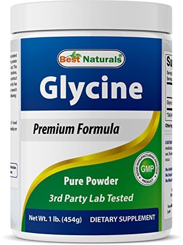 Best Naturals Glycin Pulver 1 Pfund – Unterstützung für Neurotransmitter und Entspannung