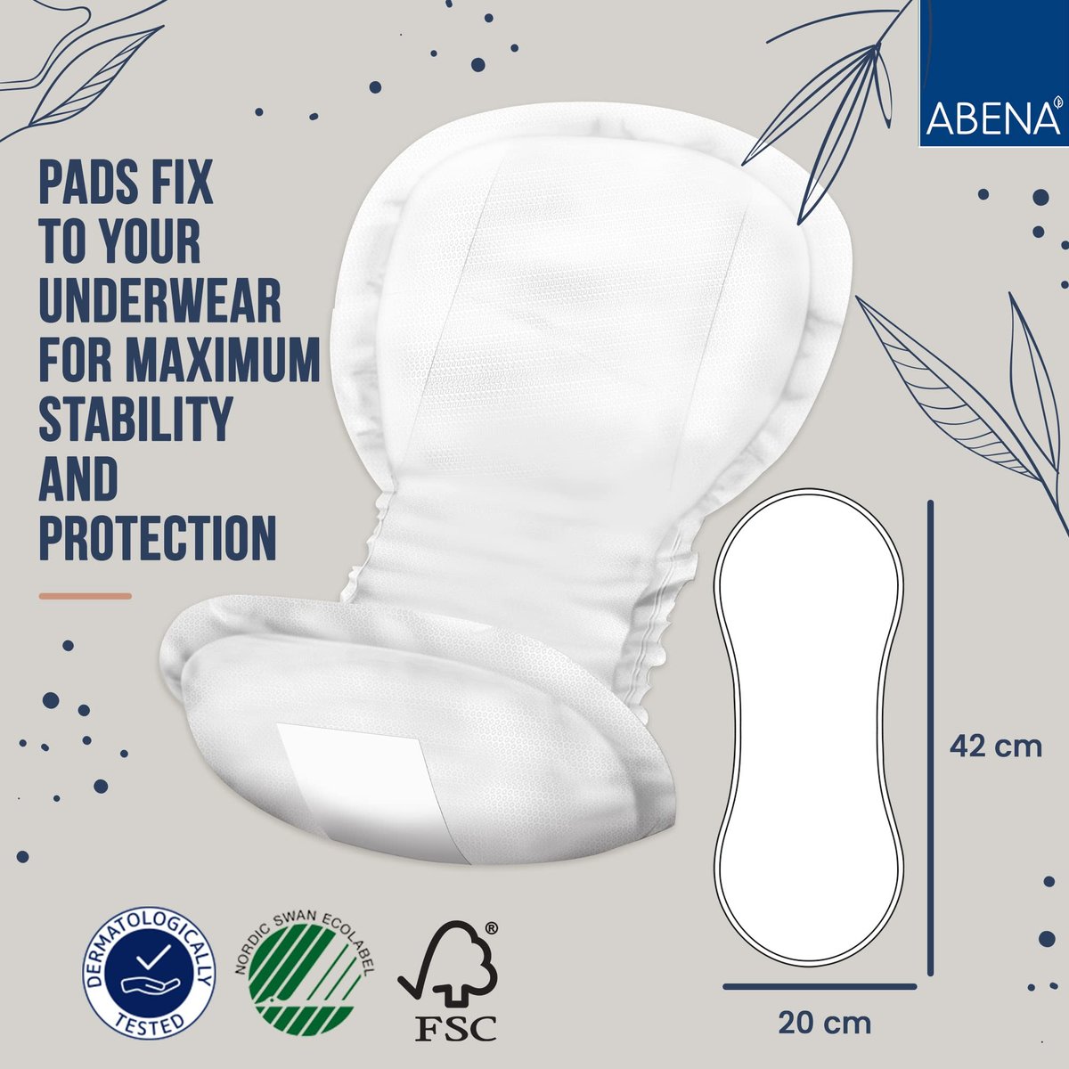 Abena Premium Wochenbett-Einlagen für die Zeit nach der Geburt, saugstark, weich, diskret – 15 Stück