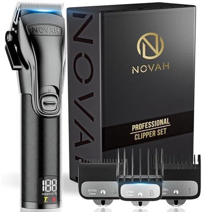Novah Professional Haarschneider für Männer – Kabelloser Barber Haarschneider, Elektrischer Haarschneider für Herren, Profi Haarset mit Fade-Funktion, Maquina de Cortar Cabello