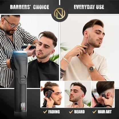 Novah Professional Haarschneider für Männer – Kabelloser Barber Haarschneider, Elektrischer Haarschneider für Herren, Profi Haarset mit Fade-Funktion, Maquina de Cortar Cabello