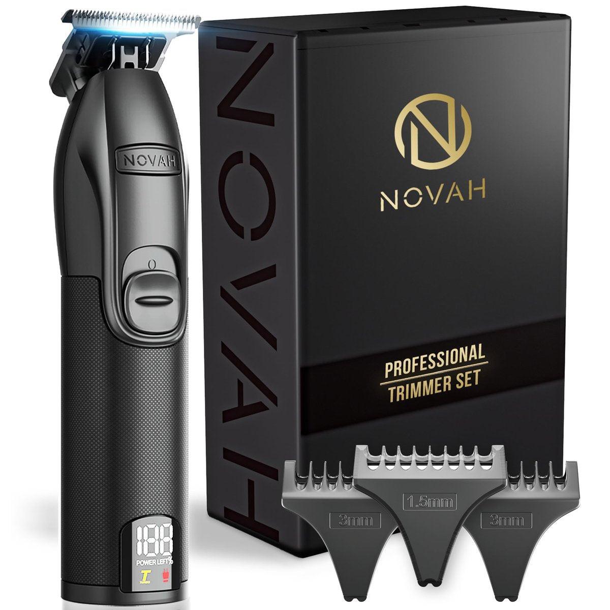 NOVAH Grooming Professioneller Haartrimmer für Herren, Barber Trimmer Kabellos T-Trimmer für Friseure