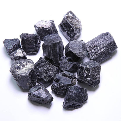 Schwarze Turmalin Rohkristalle, Große 1,25-2,0 Zoll Heilsteine, Natürliche Rohsteine, Kristalle zum Trommeln, Cabochonschleifen, Brunnensteine, Dekoration, Polieren, Drahtwickeln, Wicca und Reiki