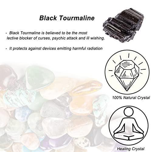 Schwarze Turmalin Rohkristalle, Große 1,25-2,0 Zoll Heilsteine, Natürliche Rohsteine, Kristalle zum Trommeln, Cabochonschleifen, Brunnensteine, Dekoration, Polieren, Drahtwickeln, Wicca und Reiki