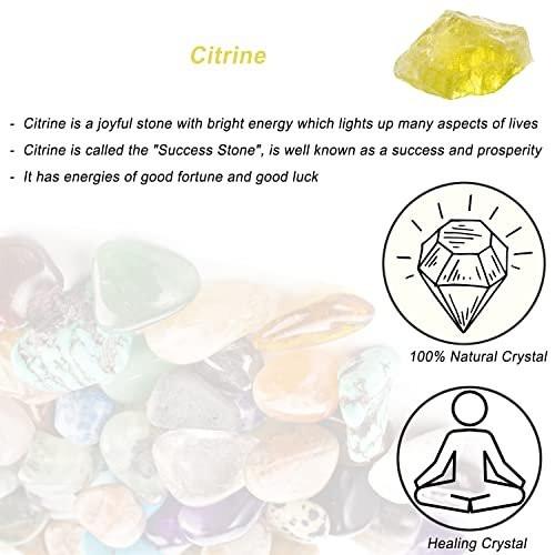 Citrine Rohkristalle, Groß 1,25-2,0" Heilsteine Natürliche Rohsteine Kristall zum Trommeln, Cabochonieren, Brunnensteine, Dekoration, Polieren, Drahtwickeln, Wicca & Reiki