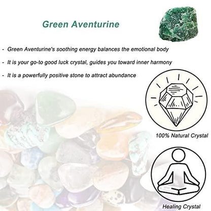 Grüner Aventurin Rohkristalle, Große 1,25-2,0 Zoll Heilsteine, Natürliche Rohsteine zum Trommeln, Cabochonschleifen, Brunnensteine, Dekoration, Polieren, Drahtwickeln, Wicca & Reiki