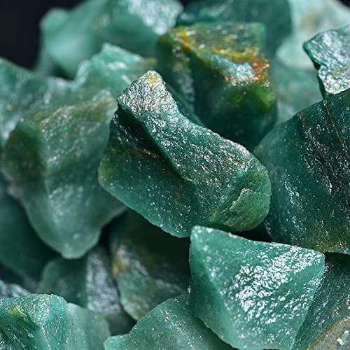 Grüner Aventurin Rohkristalle, Große 1,25-2,0 Zoll Heilsteine, Natürliche Rohsteine zum Trommeln, Cabochonschleifen, Brunnensteine, Dekoration, Polieren, Drahtwickeln, Wicca & Reiki
