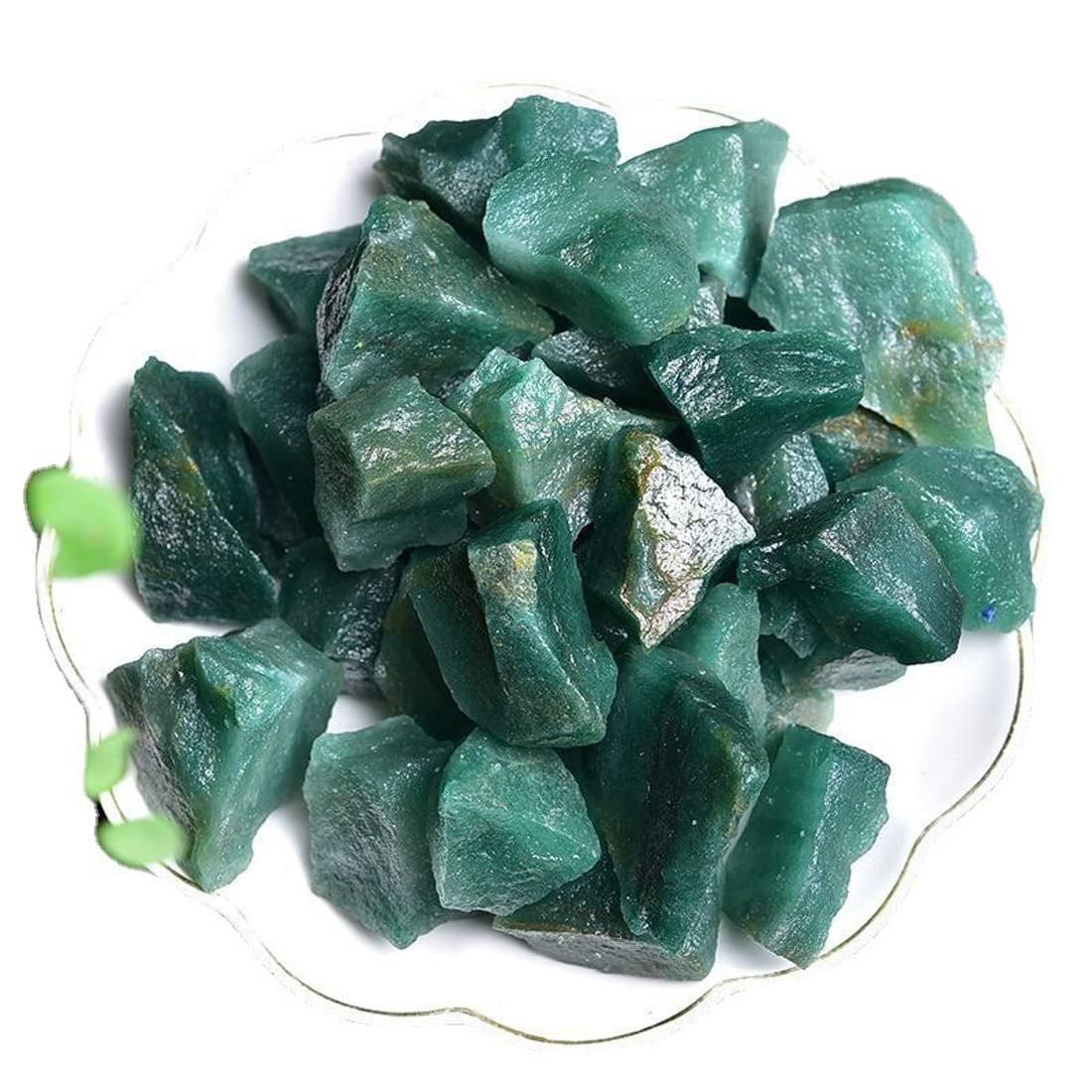 Grüner Aventurin Rohkristalle, Große 1,25-2,0 Zoll Heilsteine, Natürliche Rohsteine zum Trommeln, Cabochonschleifen, Brunnensteine, Dekoration, Polieren, Drahtwickeln, Wicca & Reiki