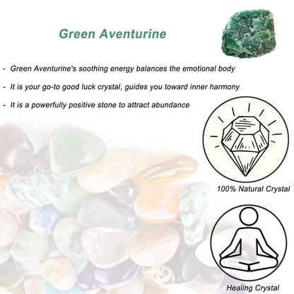 Grüner Aventurin Rohkristalle, Große 1,25-2,0 Zoll Heilsteine, Natürliche Rohsteine zum Trommeln, Cabochonschleifen, Brunnensteine, Dekoration, Polieren, Drahtwickeln, Wicca & Reiki