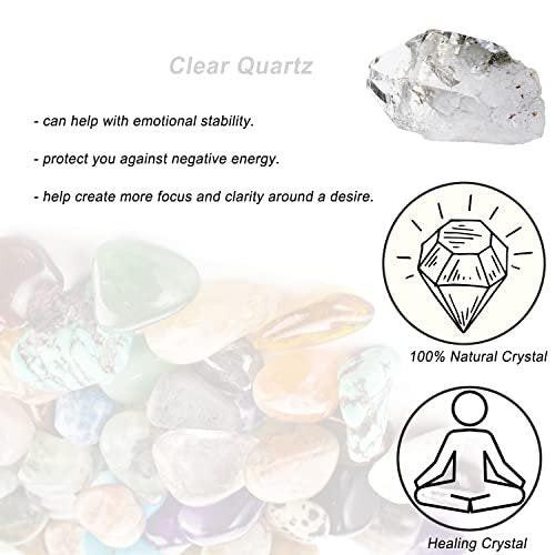 Klare Quarz Rohkristalle, Groß 3,2-5,1 cm – Natürliche Heilsteine für Tumbling, Cabochons, Dekoration, Polieren, Drahtwickeln, Wicca & Reiki
