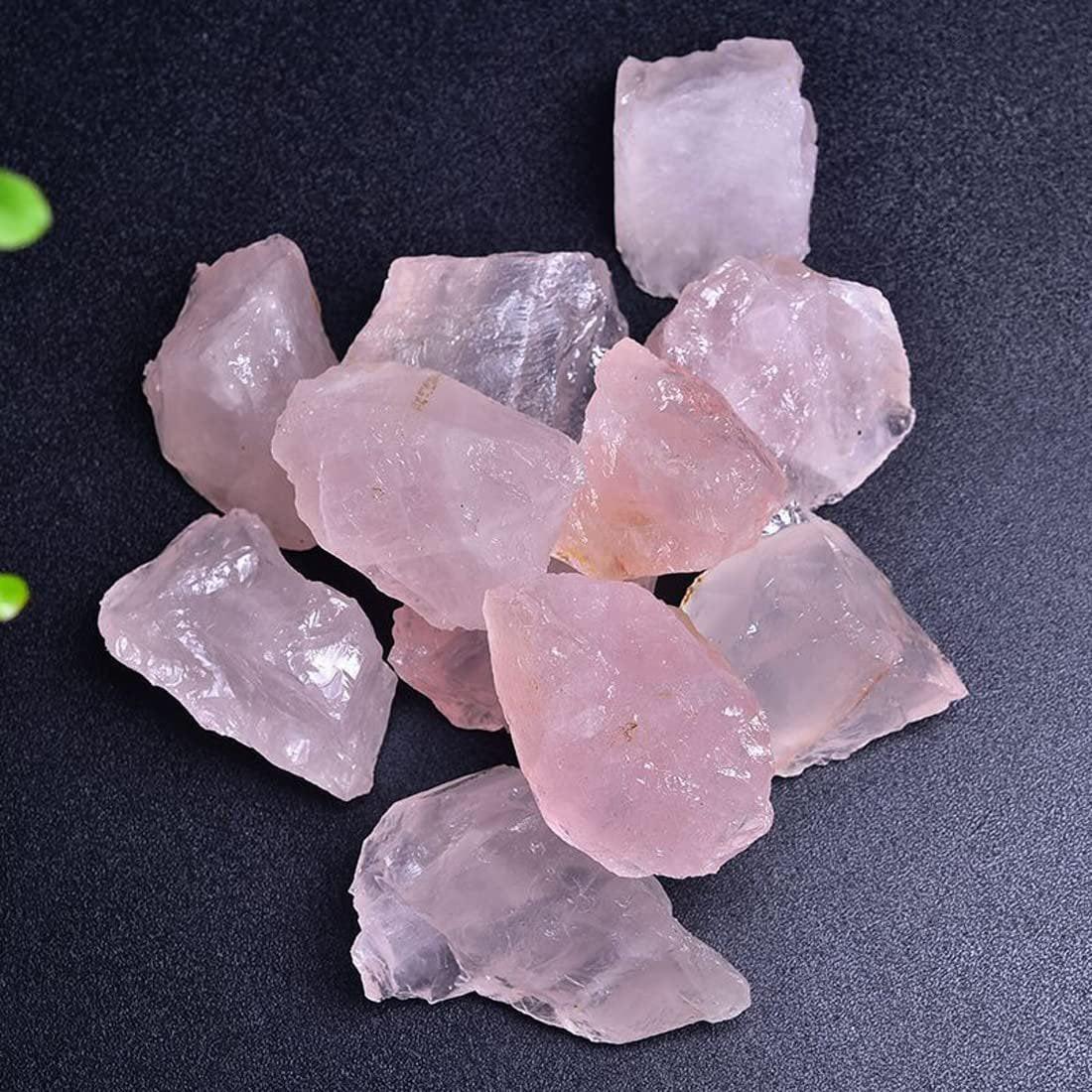 Rosenquarz Rohkristalle, Große 1,25-2,0 Zoll Heilsteine, Natürliche Rohsteine zum Trommeln, Cabochonschleifen, Brunnensteine, Dekoration, Polieren, Drahtwickeln, Wicca & Reiki