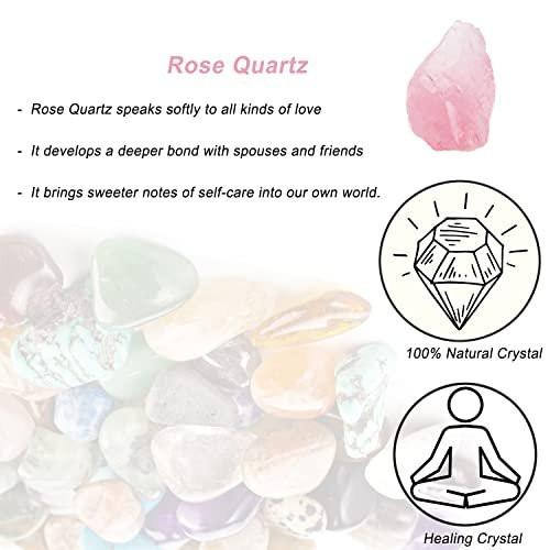 Rosenquarz Rohkristalle, Große 1,25-2,0 Zoll Heilsteine, Natürliche Rohsteine zum Trommeln, Cabochonschleifen, Brunnensteine, Dekoration, Polieren, Drahtwickeln, Wicca & Reiki