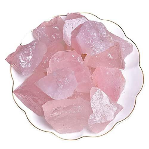 Rosenquarz Rohkristalle, Große 1,25-2,0 Zoll Heilsteine, Natürliche Rohsteine zum Trommeln, Cabochonschleifen, Brunnensteine, Dekoration, Polieren, Drahtwickeln, Wicca & Reiki