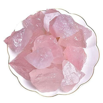 Rosenquarz Rohkristalle, Große 1,25-2,0 Zoll Heilsteine, Natürliche Rohsteine zum Trommeln, Cabochonschleifen, Brunnensteine, Dekoration, Polieren, Drahtwickeln, Wicca & Reiki