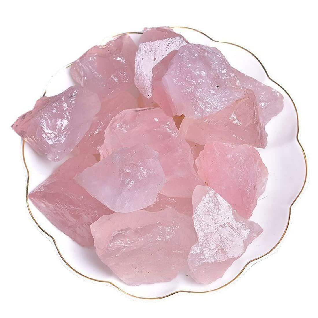 Rosenquarz Rohkristalle, Große 1,25-2,0 Zoll Heilsteine, Natürliche Rohsteine zum Trommeln, Cabochonschleifen, Brunnensteine, Dekoration, Polieren, Drahtwickeln, Wicca & Reiki