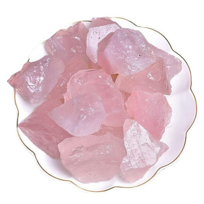 Rosenquarz Rohkristalle, Große 1,25-2,0 Zoll Heilsteine, Natürliche Rohsteine zum Trommeln, Cabochonschleifen, Brunnensteine, Dekoration, Polieren, Drahtwickeln, Wicca & Reiki