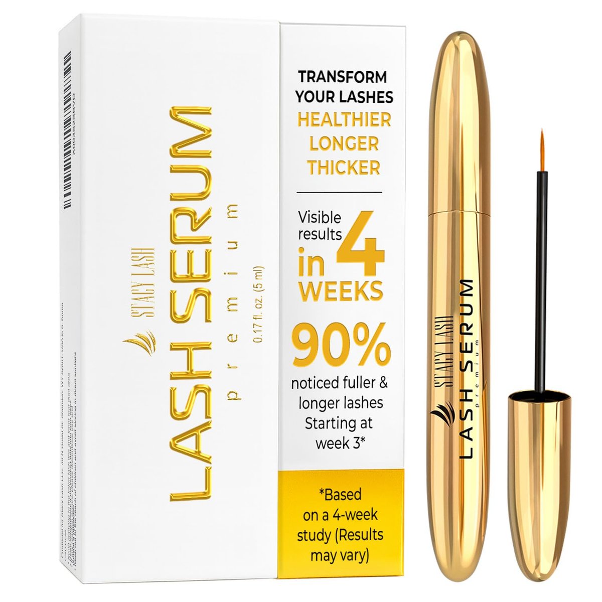 Stacy Lash Wachstumsserum (0,17 fl.oz / 5 ml) | Augenbrauen- und Wimpernserum für natürliche Wimpern & Brauen