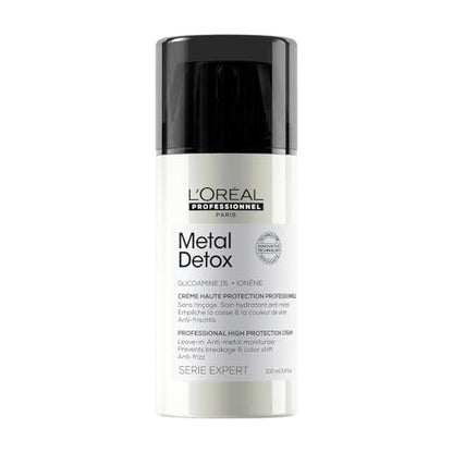 L'Oréal Professionnel Paris Metal Detox Smoothing Cream - Leichtes Styling Leave-In Treatment für alle Haartypen, spendet Feuchtigkeit und schützt vor Frizz, UV & Metallen
