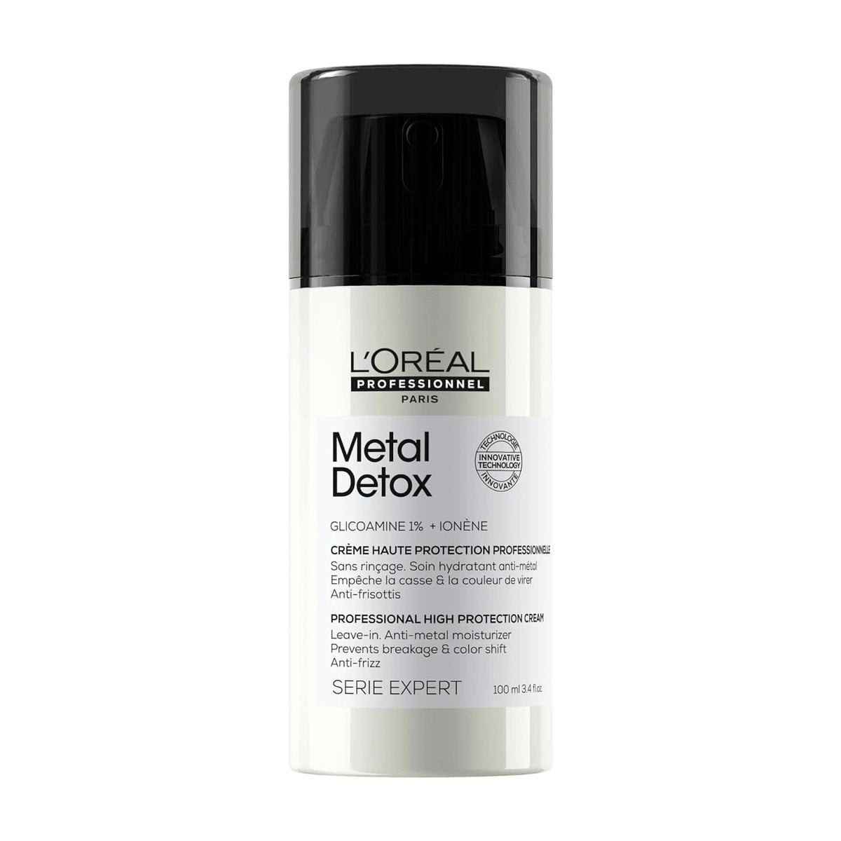 L'Oréal Professionnel Paris Metal Detox Smoothing Cream - Leichtes Styling Leave-In Treatment für alle Haartypen, spendet Feuchtigkeit und schützt vor Frizz, UV & Metallen