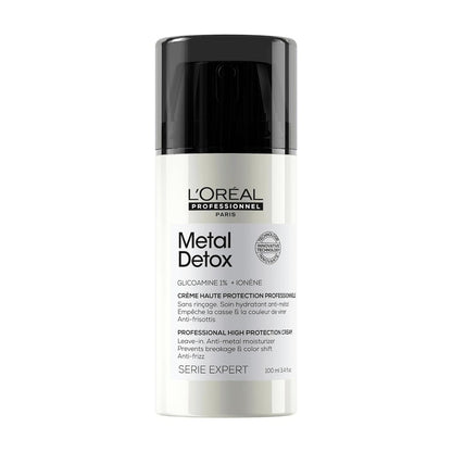 L'Oréal Professionnel Paris Metal Detox Smoothing Cream - Leichtes Styling Leave-In Treatment für alle Haartypen, spendet Feuchtigkeit und schützt vor Frizz, UV & Metallen