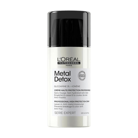 L'Oréal Professionnel Paris Metal Detox Smoothing Cream - Leichtes Styling Leave-In Treatment für alle Haartypen, spendet Feuchtigkeit und schützt vor Frizz, UV & Metallen