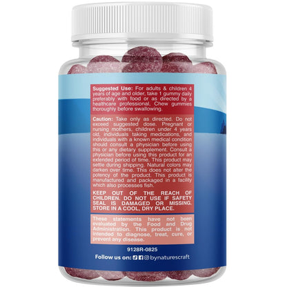 Magnesium Gummibärchen für Kinder – Beruhigendes Mg-Citrat mit Himbeergeschmack – Nerven-, Muskel- und Herzunterstützung – 45 Stück