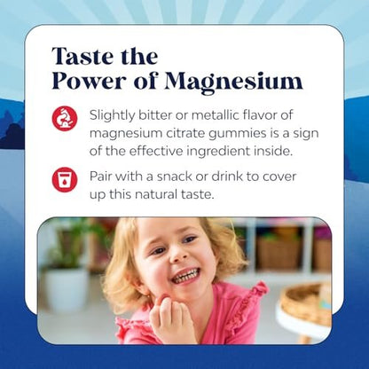 Magnesium Gummibärchen für Kinder – Beruhigendes Mg-Citrat mit Himbeergeschmack – Nerven-, Muskel- und Herzunterstützung – 45 Stück