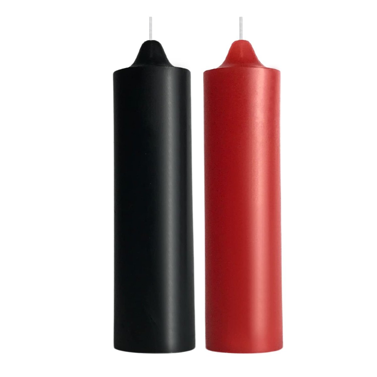 WEIHAI Niedrigtemperatur-Kerzen für Wax Play, Romantische Tropfkerzen für Valentinstag, Paare, Hochzeiten, Wohnkultur - 2er-Pack, Schwarz und Rot