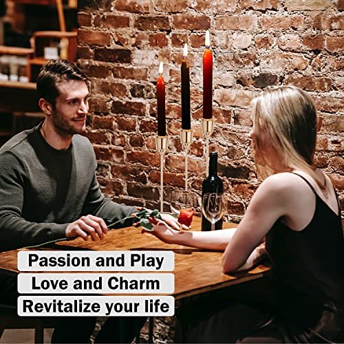 WEIHAI Niedrigtemperatur-Kerzen für Wax Play, Romantische Tropfkerzen für Valentinstag, Paare, Hochzeiten, Wohnkultur - 2er-Pack, Schwarz und Rot