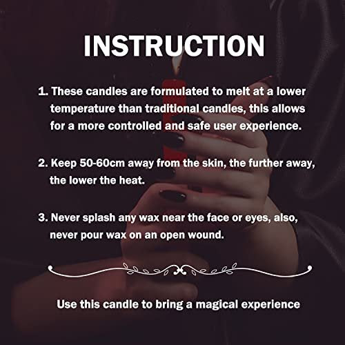 WEIHAI Niedrigtemperatur-Kerzen für Wax Play, Romantische Tropfkerzen für Valentinstag, Paare, Hochzeiten, Wohnkultur - 2er-Pack, Schwarz und Rot