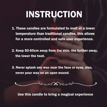 WEIHAI Niedrigtemperatur-Kerzen für Wax Play, Romantische Tropfkerzen für Valentinstag, Paare, Hochzeiten, Wohnkultur - 2er-Pack, Schwarz und Rot