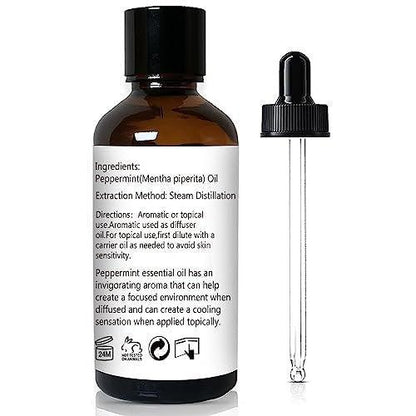 GM Gumili Pfefferminzöl für Diffuser, Haare, Spray, Seife, Duschgel – 100% reines ätherisches Pfefferminzöl – 30 ml