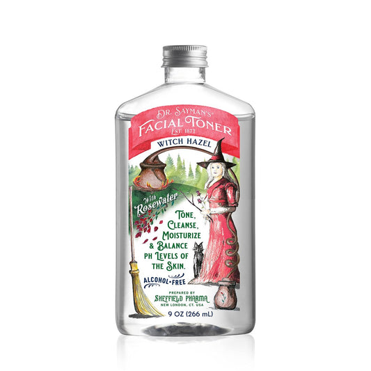 Dr. Saymans Alkoholfreies Gesichtstonikum mit Hamamelis, Rosenwasser & Reisprotein – Entfernt Unreinheiten & spendet Feuchtigkeit, 270 ml