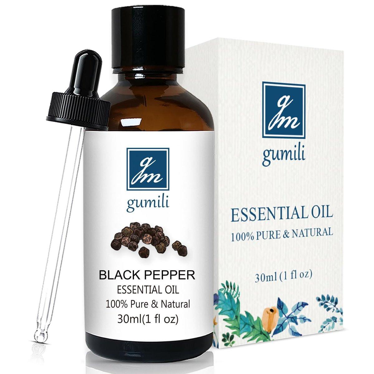 GM Gumili Schwarzer Pfeffer Ätherisches Öl 30 ml – 100% reines natürliches Pfefferöl für Diffuser