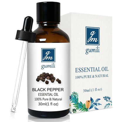 GM Gumili Schwarzer Pfeffer Ätherisches Öl 30 ml – 100% reines natürliches Pfefferöl für Diffuser