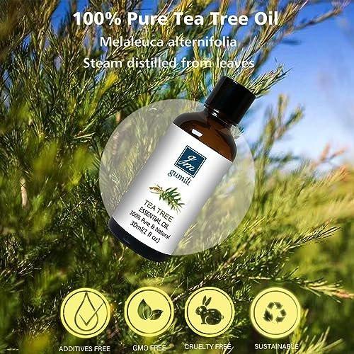 GM Gumili Teebaumöl 100% rein – 30 ml für Haut, Haare, Nägel, Gesicht, Körper und Fußbad