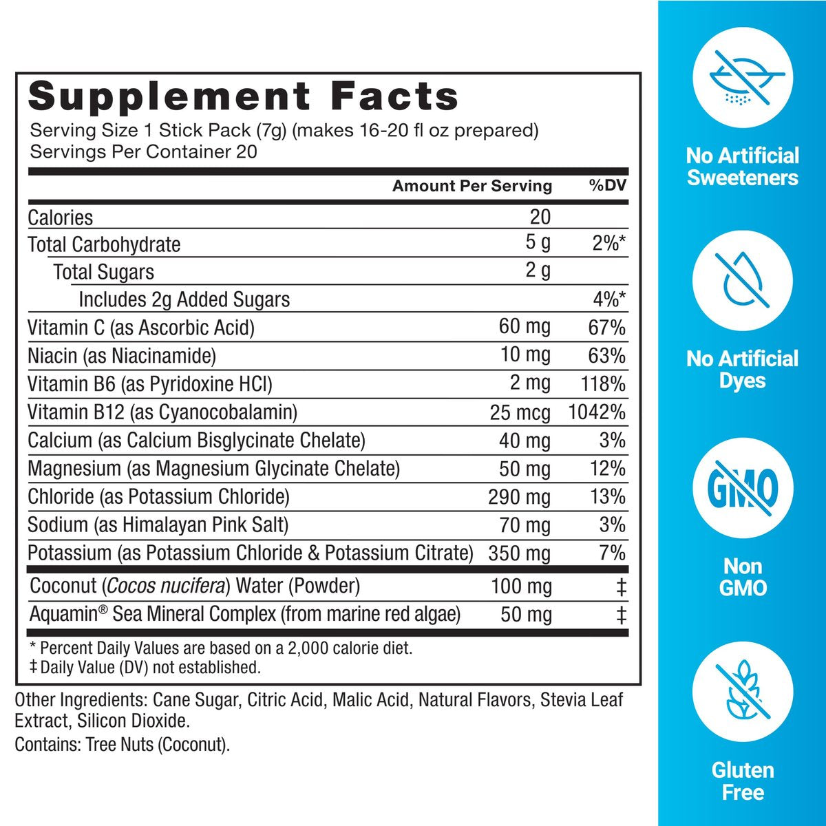 Force Factor Liquid Labs Elektrolyt-Pulver Beutel – Zitrone-Limette – Hydrationsbeutel für Elektrolytwasser mit 5 essentiellen Elektrolyten, Vitaminen, Mineralien und Antioxidantien, 20 Sticks