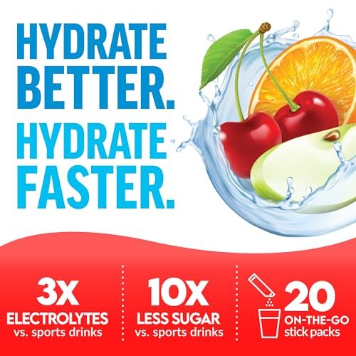 Force Factor Liquid Labs Energy Drink, Elektrolyt-Pulver, Hydrationsbeutel für Energie & Fokus, 5 essentielle Elektrolyte, Vitamine, Mineralien & Antioxidantien, Geschmack: Fruchtpunsch, 20 Stick-Packs
