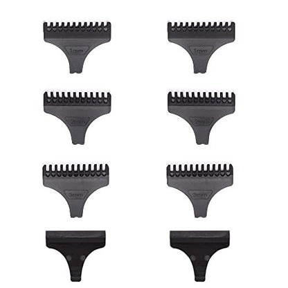 TorSor 8-teiliger Haarschneidekamm-Aufsatz-Set mit Schutzabdeckung für Vintage T9 Trimmer – 1mm, 2mm, 3mm Führungskämme für T-Klingen-Elektrotrimmer
