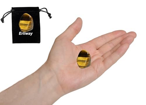 Tigerauge Heilkristall Steine – 1,25-2,0 Zoll Große Tumbler Polierte Steine für Energiearbeit, Reiki, Meditation und Hexerei